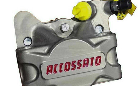 Etrier de frein arrière radial aluminium taillé masse monoblock pistons aluminiu