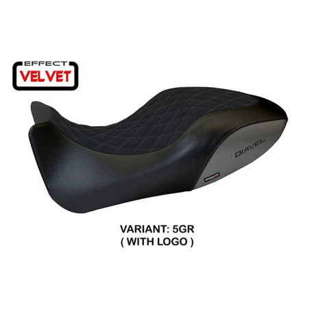 HOUSSE DE SELLE COMPATIBLE  DUCATI DIAVEL (11-13) MODÈLE VIANO 1 VELVET