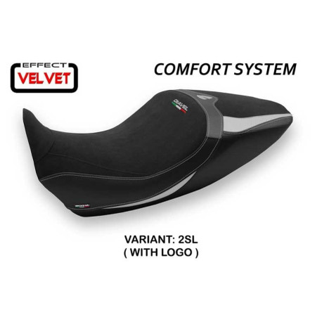 HOUSSE DE SELLE COMPATIBLE DUCATI DIAVEL 1260 (19-22) MODÈLE SARANDA 1 VELVET