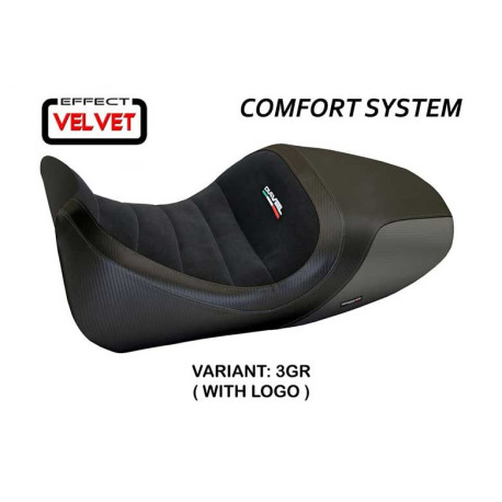 HOUSSE DE SELLE COMPATIBLE  DUCATI DIAVEL (14-18) MODÈLE IMOLA 1 VELVET