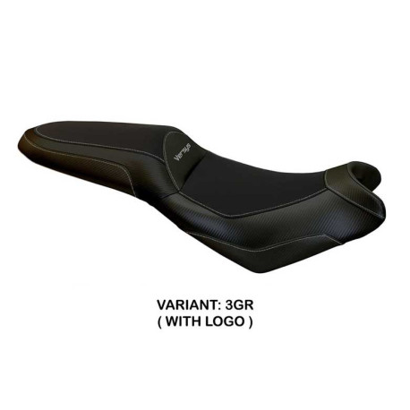 HOUSSE DE SELLE COMPATIBLE  KAWASAKI VERSYS 650 (07-22) MODÈLE ELBA TOTAL BLACK