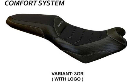 HOUSSE DE SELLE COMPATIBLE  KAWASAKI VERSYS 650 (07-22) MODÈLE ELBA TOTAL BLACK