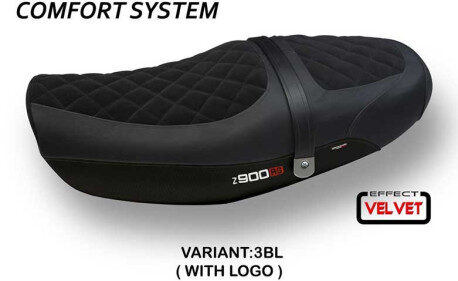 HOUSSE DE SELLE COMPATIBLE  KAWASAKI Z 900 RS (18-22) MODÈLE NATAL TOTAL BLACK V