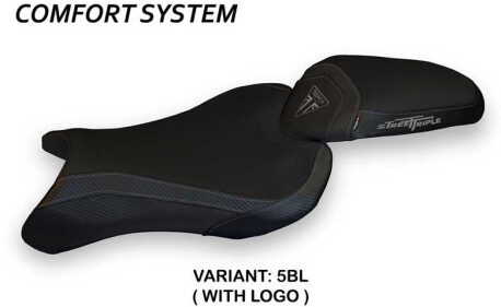 HOUSSE DE SELLE COMPATIBLE TRIUMPH STREET TRIPLE (17-22) MODÈLE MOLINA 1