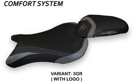 HOUSSE DE SELLE COMPATIBLE TRIUMPH STREET TRIPLE (17-22) MODÈLE MOLINA 1