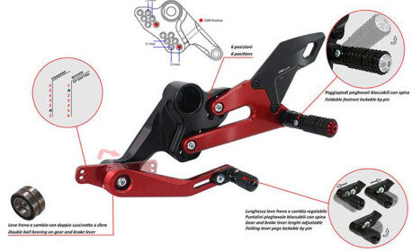 Kit commandes reculées APRILIA RS 660 CNC RACING