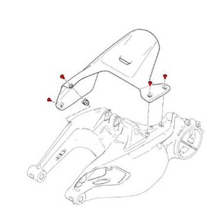 Kit visserie garde boue arrière Ducati
