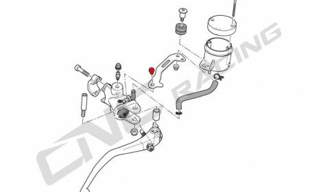 Kit visserie support réservoir liquide frein avant / embrayage - TITANIO