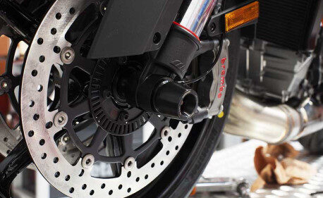 KTM 1290 SUPERDUKE ROULETTES DE PROTECTION ROUE AVANT EVOTECH