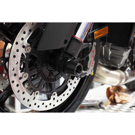 KTM 1290 SUPERDUKE ROULETTES DE PROTECTION ROUE AVANT EVOTECH