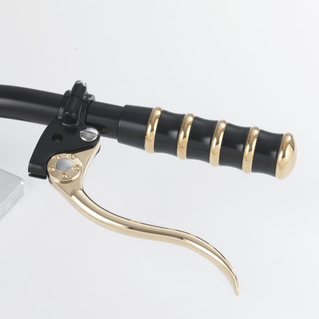 LEVIER D EMBRAYAGE KUSTOM TECH EN ALUMINIUM NOIR ET LAITON