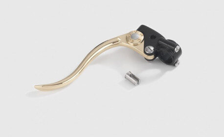 LEVIER D EMBRAYAGE KUSTOM TECH EN ALUMINIUM NOIR ET LAITON
