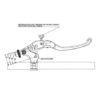 LEVIER D EMBRAYAGE REGLABLE REPLIABLE AVEC COCOTTE ALU TAILLE MASSE BONAMICI