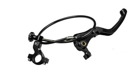 LEVIER DE FREIN 19X20 REPLIABLE AVEC GARDE DEPORTEE A GAUCHE VERSION RACING ALU