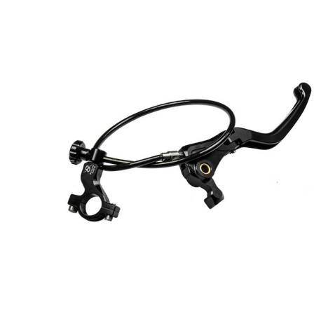 LEVIER DE FREIN 19X20 REPLIABLE AVEC GARDE DEPORTEE A GAUCHE VERSION RACING ALU