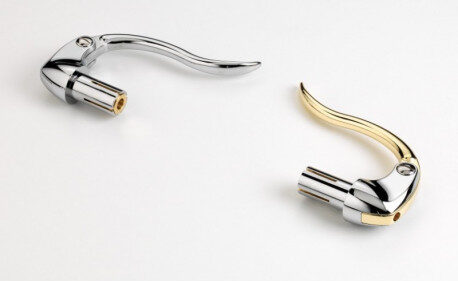 LEVIER RETRO LINE KUSTOM TECH CHROME ET LAITON POLI
