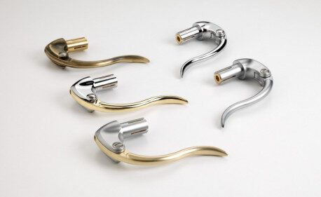 LEVIER RETRO LINE KUSTOM TECH CHROME SATINE ET LAITON SATINE