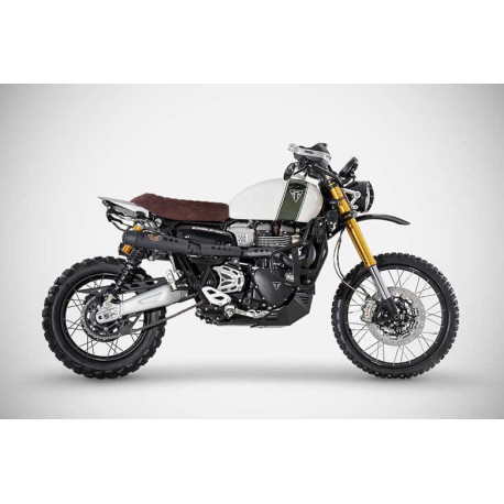 LIGNE COMPLETE 2 SORTIES INOX ZARD TRIUMPH SCRAMBLER 1200