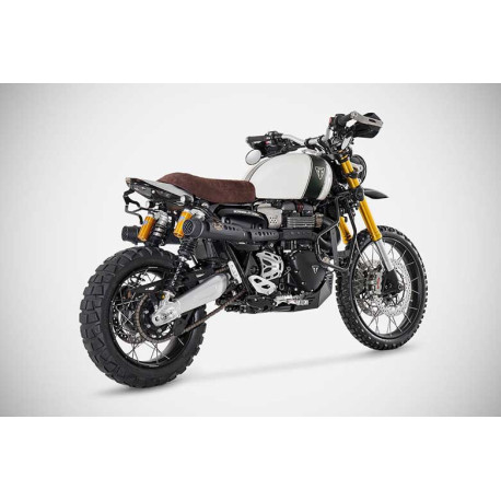 LIGNE COMPLETE 2 SORTIES INOX ZARD TRIUMPH SCRAMBLER 1200