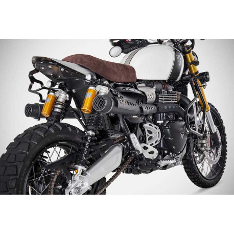 LIGNE COMPLETE 2 SORTIES INOX ZARD TRIUMPH SCRAMBLER 1200