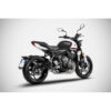 Ligne complète 3 en 1 inox Euro 5 avec embout carbone Triumph trident 660 Zard