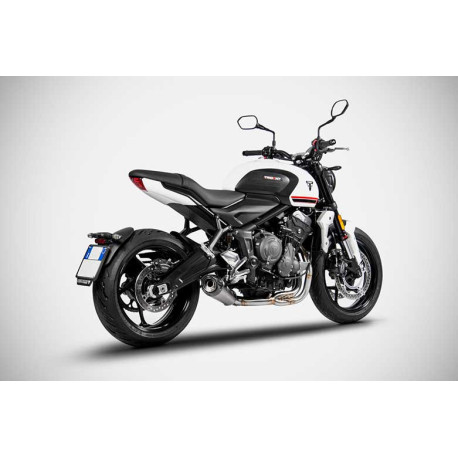 Ligne complète 3 en 1 inox Euro 5 avec embout carbone Triumph trident 660 Zard