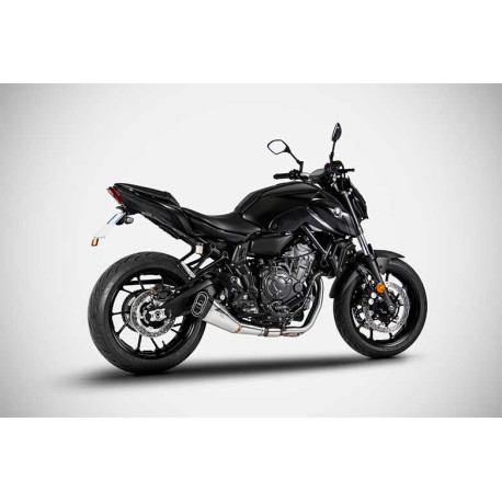 Ligne complète d'échappement basse inox mt07 et xsr 700 Zard