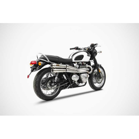 Ligne complète d'échappement haute 2 en 2 inox racing Zard