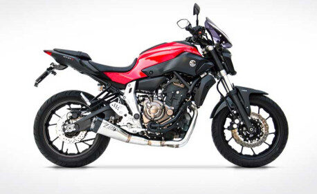 Ligne complète d'échappement inox mt07 Zard