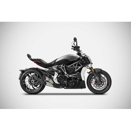 Ligne complète inox 2 en 1 en 2 Ducati x diavel Zard