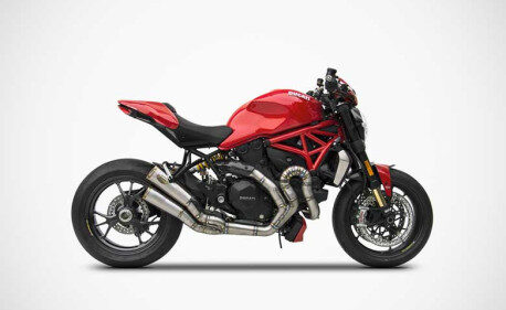 Ligne d'échappement 2 en 1 en 2 inox Ducati monster 1200 r Zard