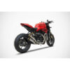 Ligne d'échappement 2 en 1 en 2 inox Ducati monster 1200 s Zard