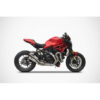 Ligne d'échappement 2 en 1 en 2 inox Ducati monster 1200 s Zard
