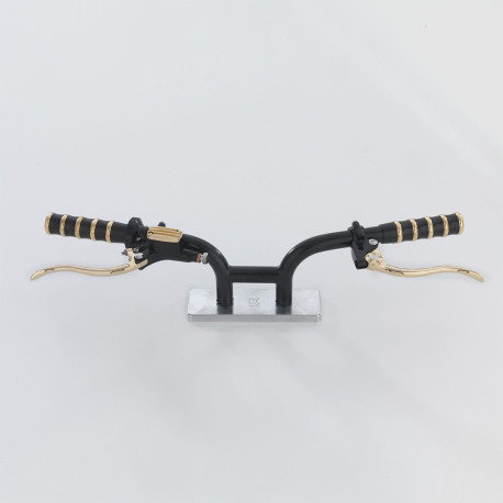 MAITRE CYLINDRE DE FREIN 12MM ALUMINIUM NOIR ET LAITON POLI