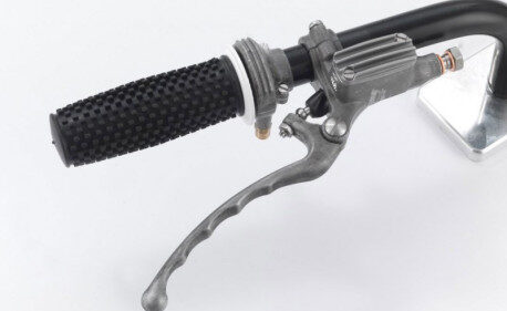 MAITRE CYLINDRE DE FREIN 14mm EN ALUMINIUM BRUT SEVENTIES LINE