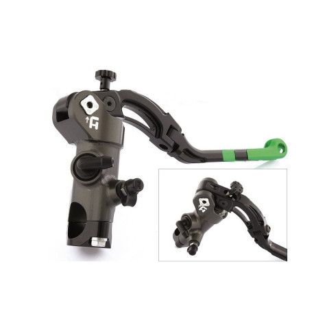 MAITRE CYLINDRE DE FREIN 19X20 CNC  AVEC LEVIER REPLIABLE