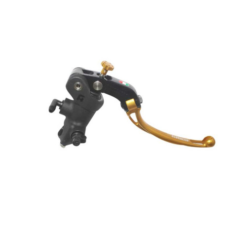 Maitre cylindre de frein avec corps noir 14x18 , levier repliable version coloré