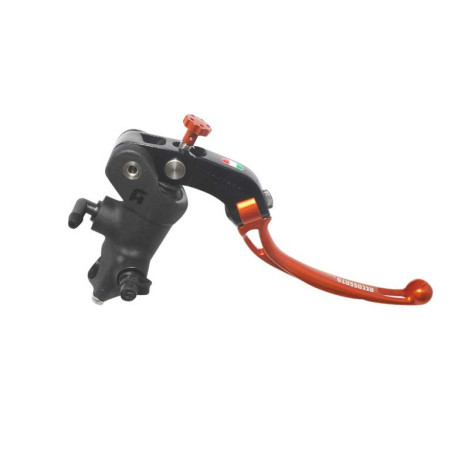 Maitre cylindre de frein avec corps noir 17x18 , levier repliable version coloré