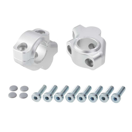 PAIRE REHAUSSEURS DE GUIDON 30 MM AVEC DÉPORT 21 MM POUR GUIDON 28.6 MM