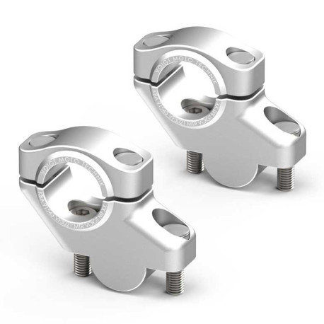 PAIRE REHAUSSEURS DE GUIDON 30 MM AVEC DÉPORT 21 MM POUR GUIDON 28.6 MM