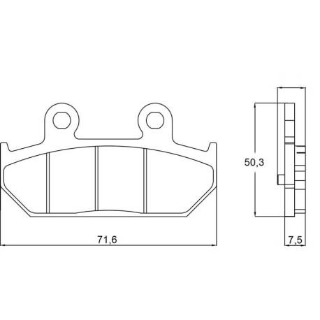 Plaquette De Frein arrière (ou avant suivant modèle) Accossato AGPA109 (dimensio