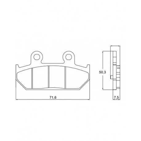 Plaquette De Frein arrière (ou avant suivant modèle) Accossato AGPA109 (dimensio