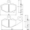 Plaquette De Frein arrière (ou avant suivant modèle) Accossato AGPP102 (dimensio
