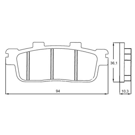 Plaquette De Frein arrière (ou avant suivant modèle) Accossato AGPP107 (dimensio