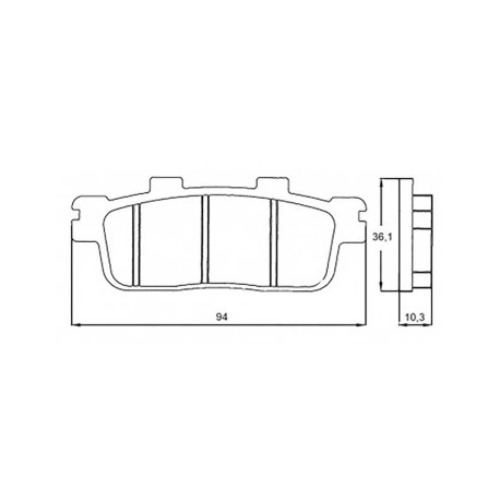 Plaquette De Frein arrière (ou avant suivant modèle) Accossato AGPP107 (dimensio