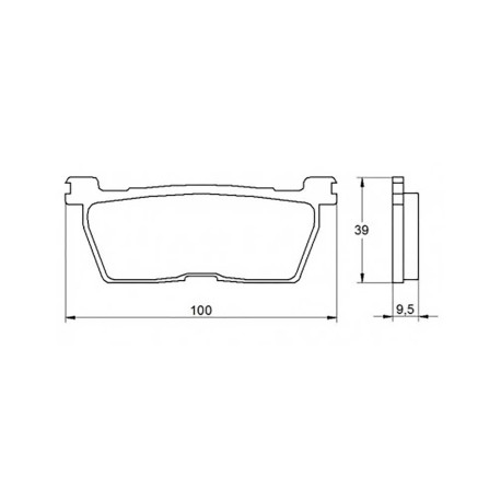 Plaquette De Frein arrière (ou avant suivant modèle) Accossato AGPP121 (dimensio