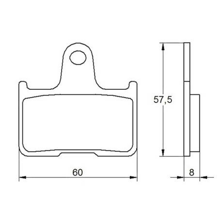 Plaquette De Frein arrière (ou avant suivant modèle) Accossato AGPP143 (dimensio