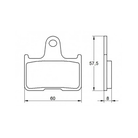 Plaquette De Frein arrière (ou avant suivant modèle) Accossato AGPP143 (dimensio