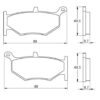 Plaquette De Frein arrière (ou avant suivant modèle) Accossato AGPP148 (dimensio