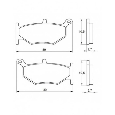 Plaquette De Frein arrière (ou avant suivant modèle) Accossato AGPP148 (dimensio